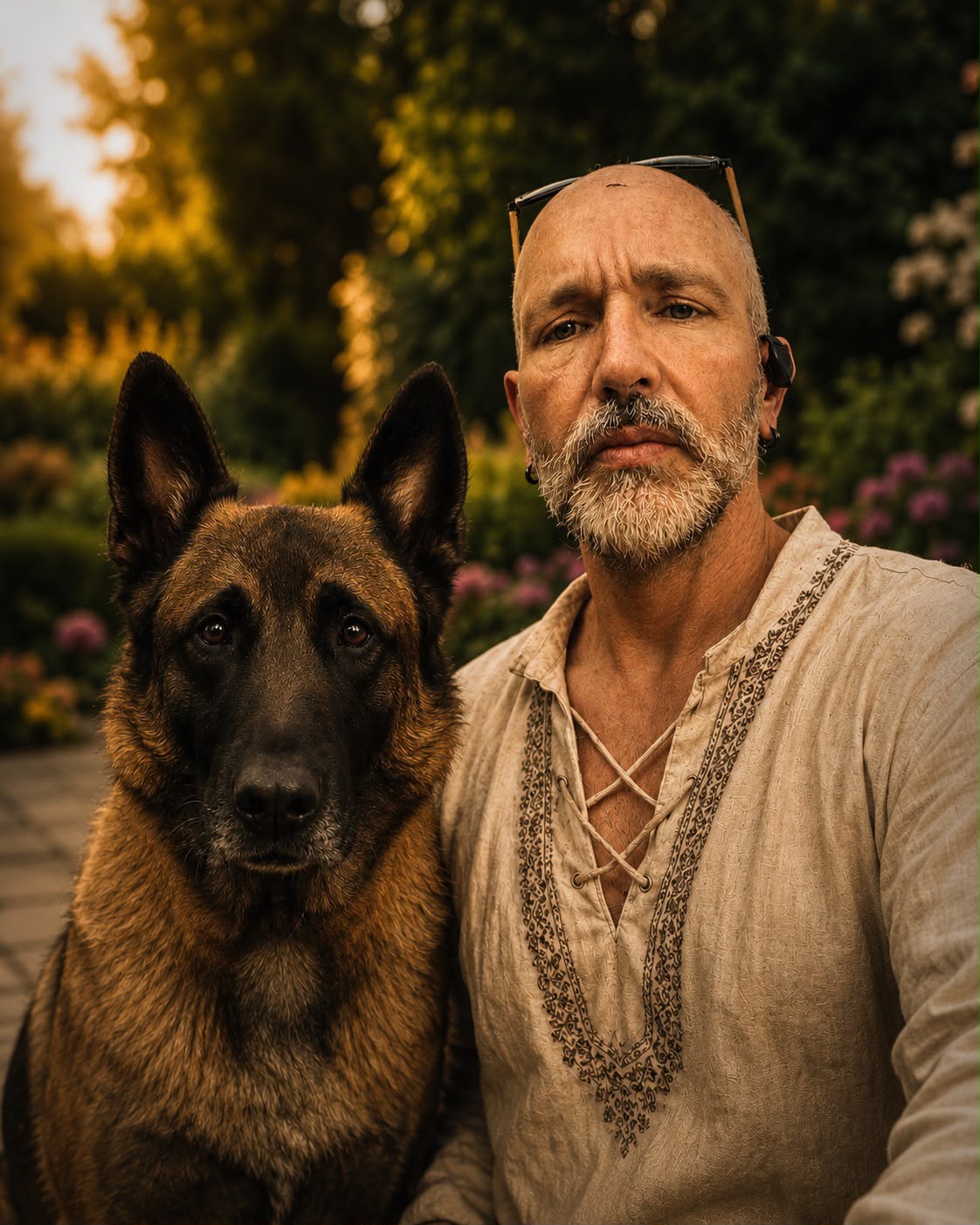 Hausmeister Krause mit Schäferhund